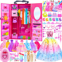 ZITA ELEMENT 11.5-inch doll wardrobe organized for easy outfit changes