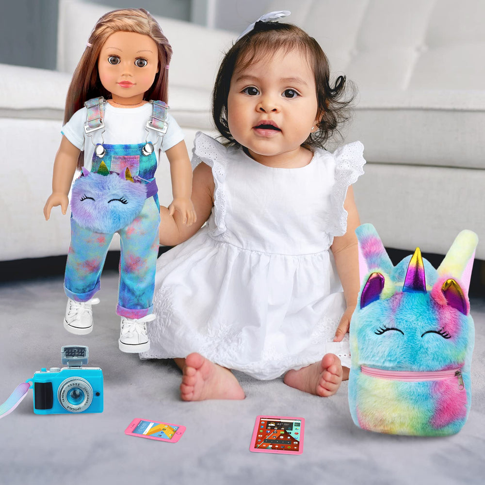 ZITA ELEMENT 7-pcs doll clothes set: Toy phone supports role-play conversations and adventures.