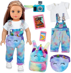 ZITA ELEMENT 7-pcs doll clothes set: T-shirt for quick outfit changes and imaginative play.