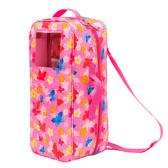 ZITA ELEMENT butterfly-pattern doll carrier bag keeps dolls organized on the go.