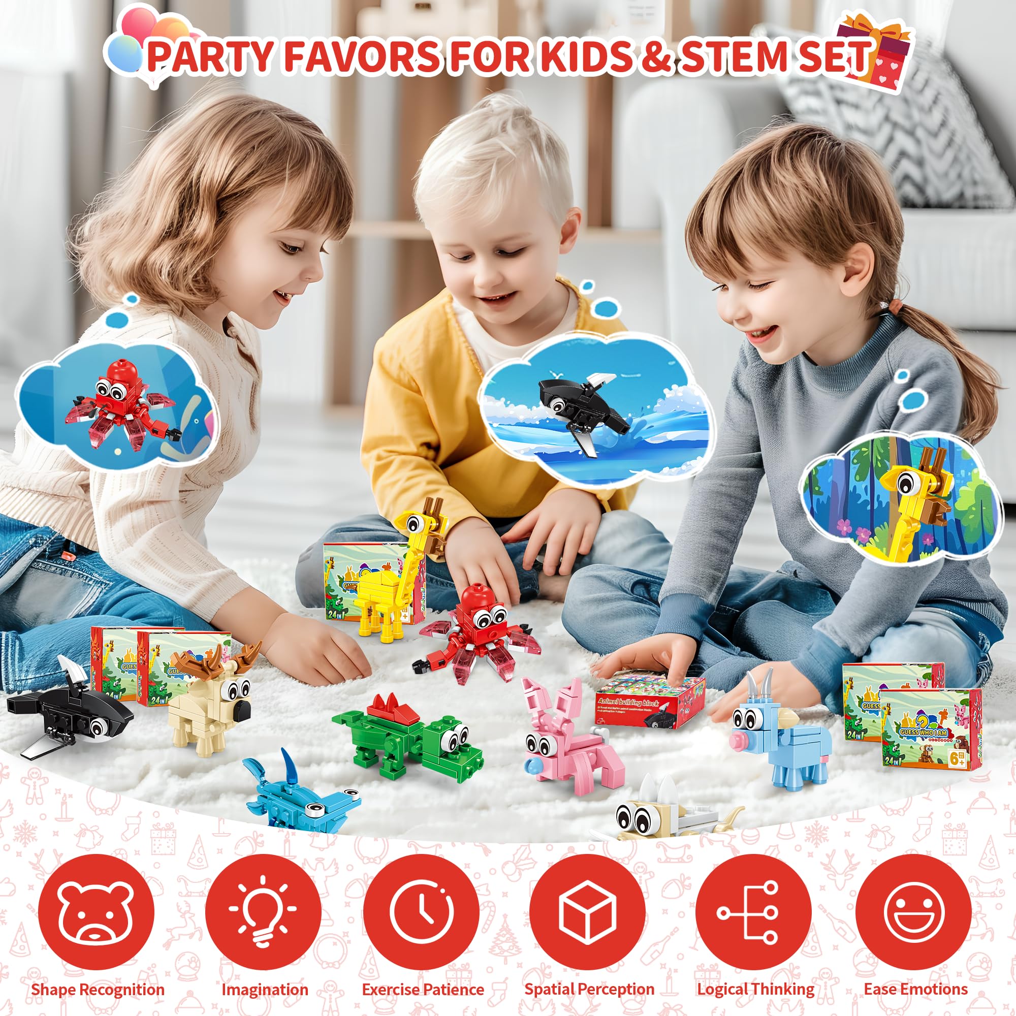 Zitetbolo colorful animal figures - vibrant shapes boost imaginative play