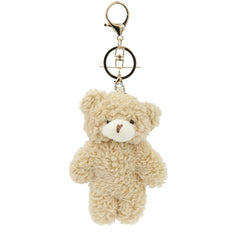 Zitokin bear plush keychain with brown fur and no heart, ideal bag accessory.