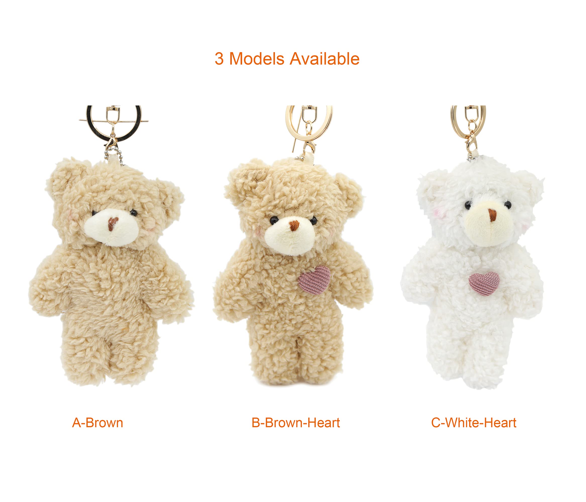 Zitokin five-inch bear plush keychain, a cute gift idea for girls.