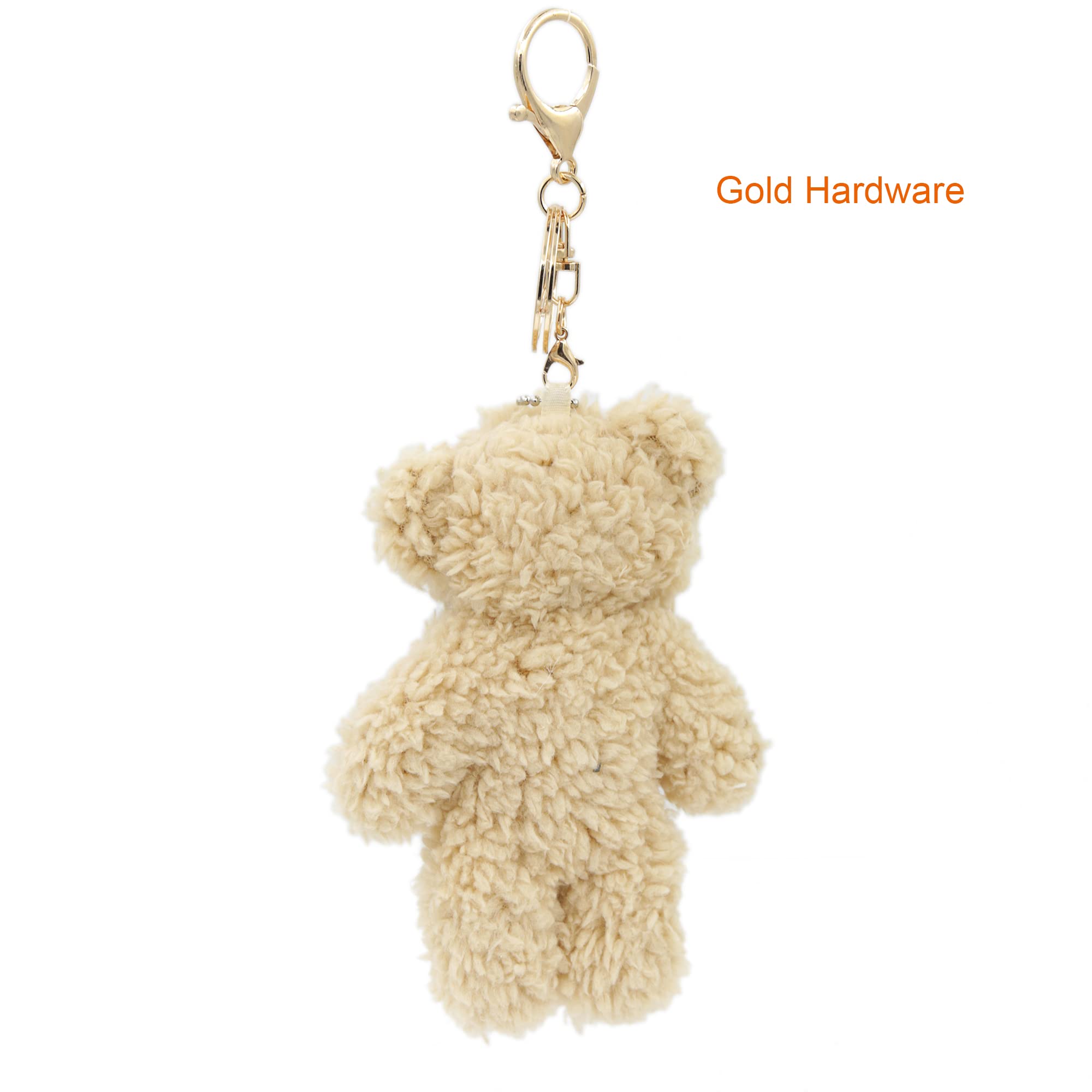 Zitokin bear plush keychain with removable clasp, easy clip for backpacks or purses.