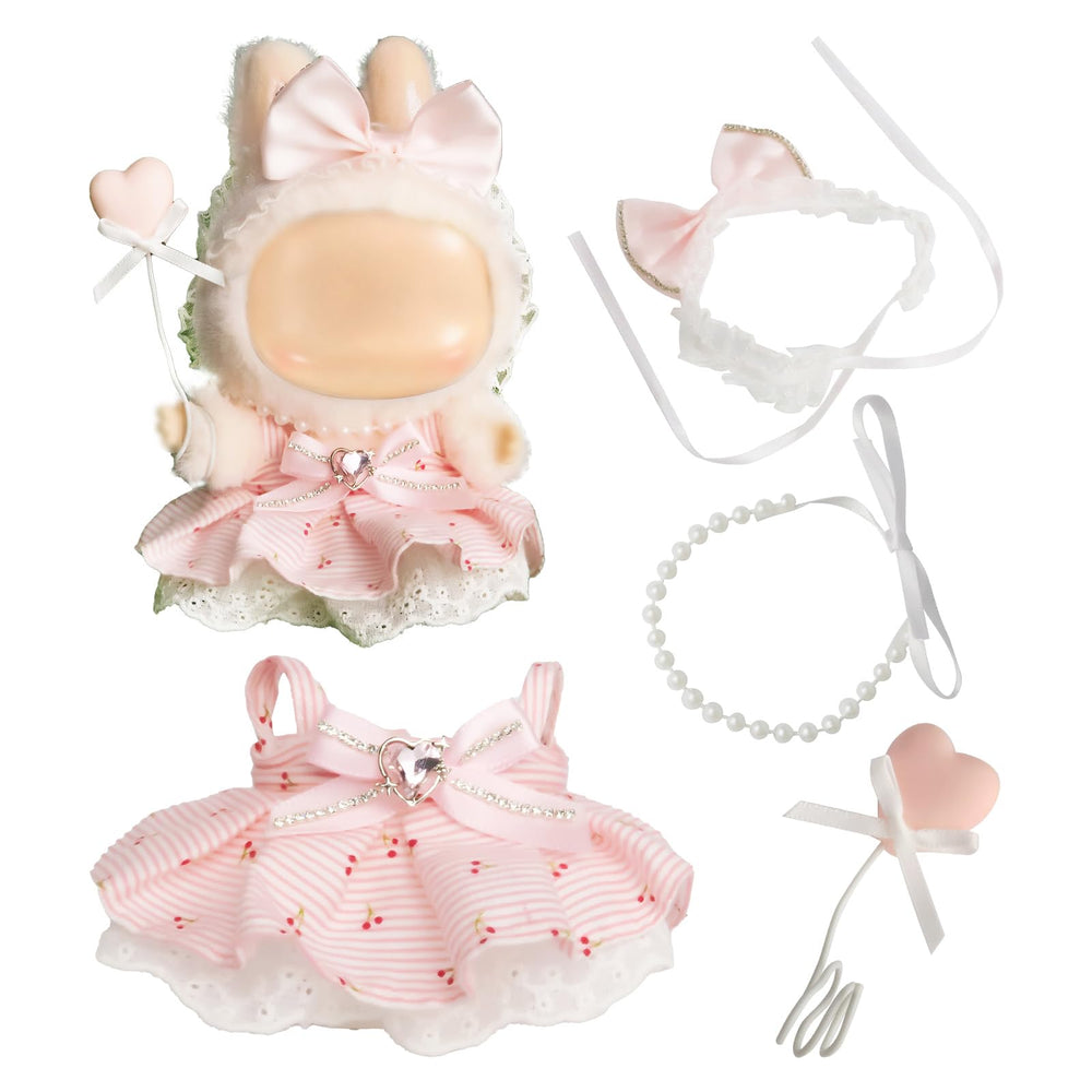 ZitoNebrix crystal pink dress shines on 15–17 cm dolls for display-ready sparkle