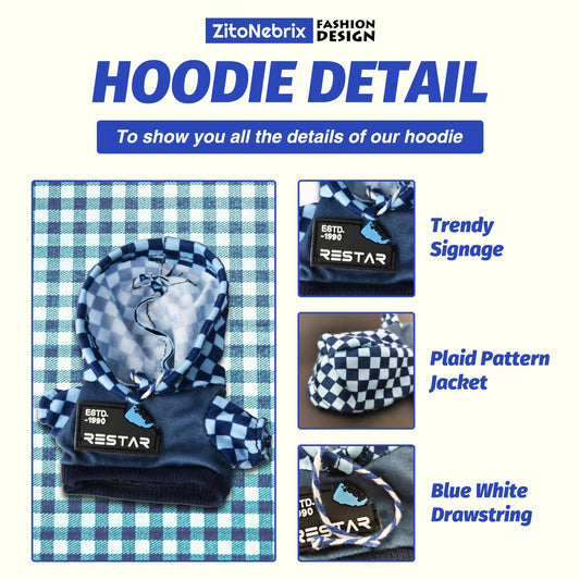 ZitoNebrix knit scarf with modern pattern adds cozy layering for imaginative play.