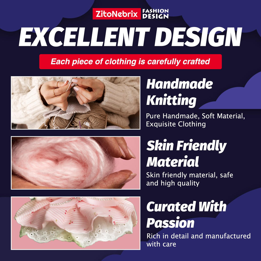 ZitoNebrix soft fabric provides comfortable, durable doll clothing