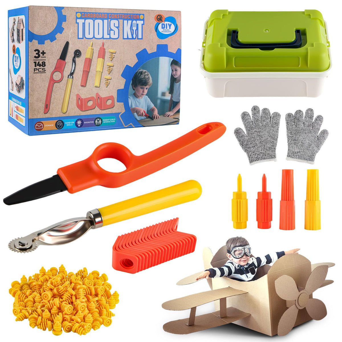 Zitranse cardboard cutter storage box keeps tools organized for crafts