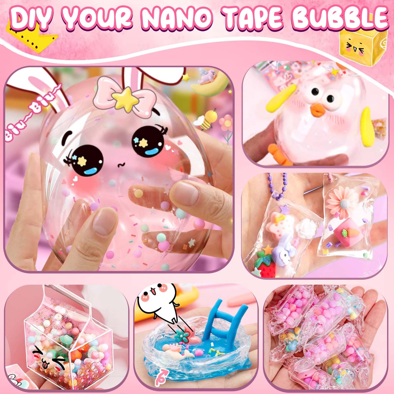 ZiZa Nano Tape Bubble Kit safe materials ensure kid-friendly crafting.