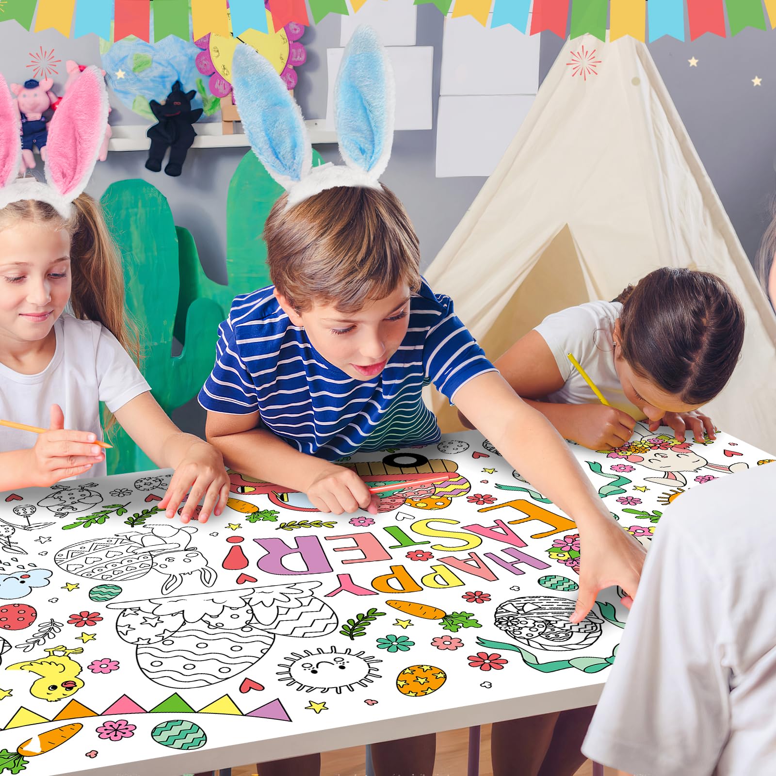 ZIZICG coloring poster kit blends art and party decor for gatherings.