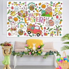 ZIZICG Easter party activity poster provides a large coloring space.