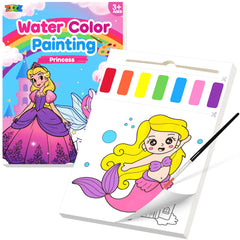 ZIZZ Paint with Water princess design 1 page for mess-free coloring fun