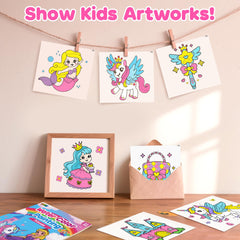 ZIZZ Paint with Water princess design 5 page with bleed-resistant paper