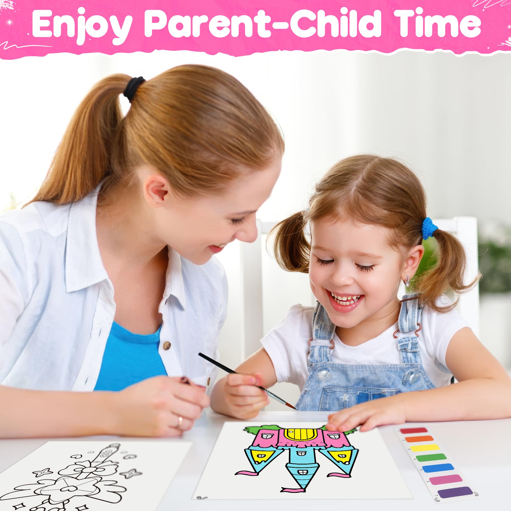 ZIZZ Paint with Water princess design 8 page suitable for classroom rewards
