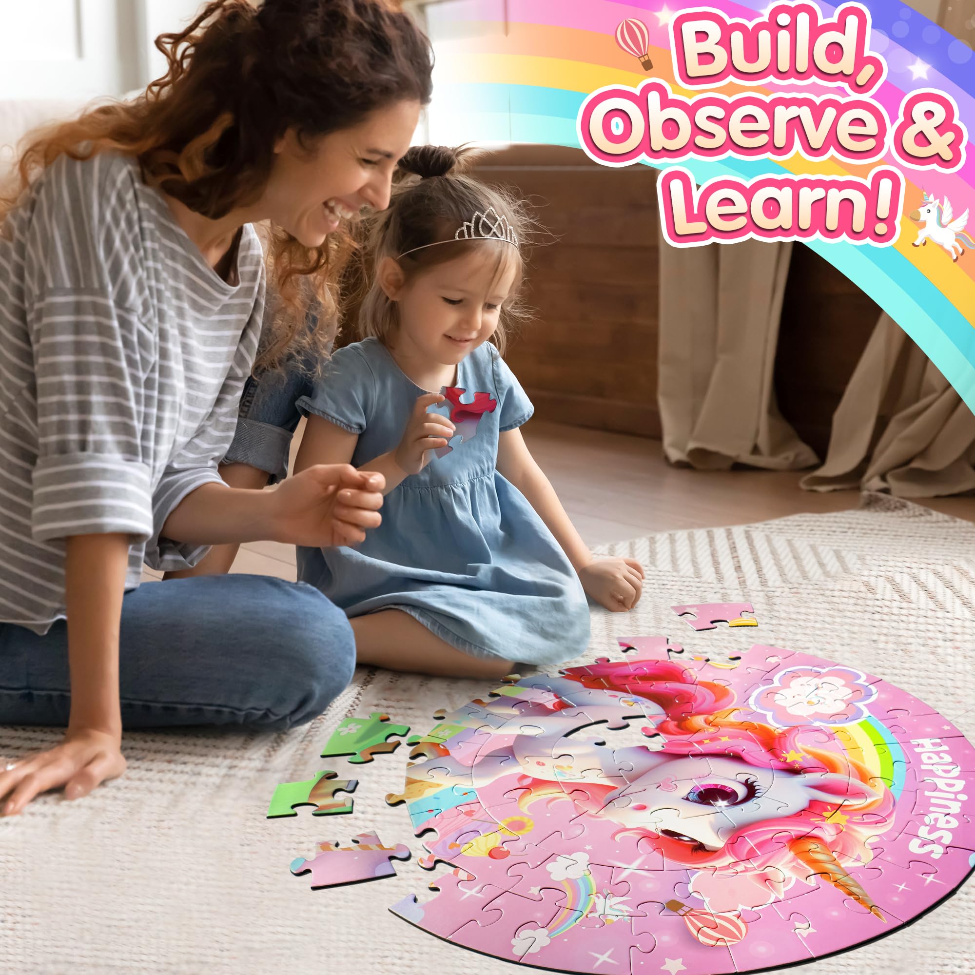 ZIZZ Unicorn Puzzle uses non-toxic materials for long-lasting, safe family fun.