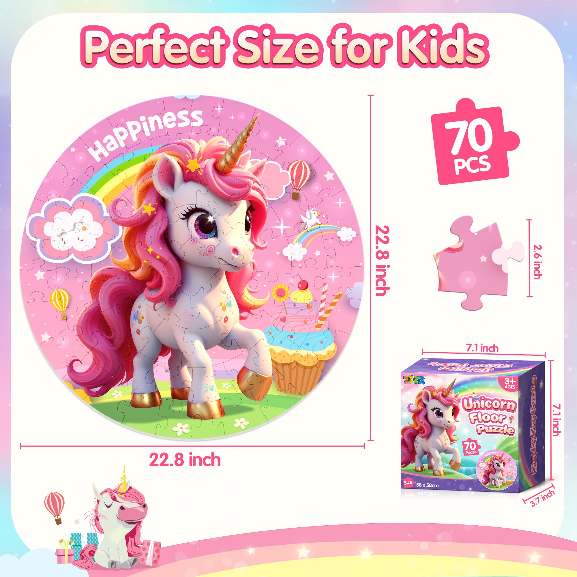 ZIZZ Storage bag included keeps puzzle pieces organized after play.