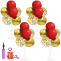 ZJDHPTY red-gold balloon stand set4 overview ready-to-assemble centerpiece