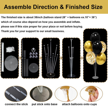 ZJDHPTY heavy-weight base provides stability for balloon stands.