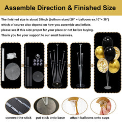 ZJDHPTY heavy-weight base provides stability for balloon stands.