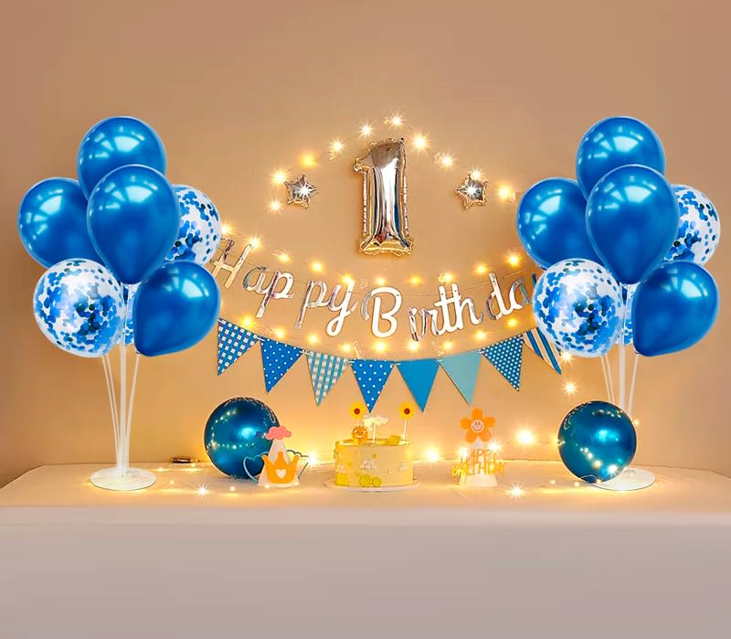 ZJDHPTY blue balloon stand finished height around 38 inches for dramatic effect