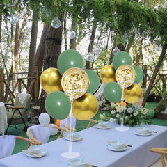 ZJDHPTY assembled centerpiece shows balanced balloons with stand