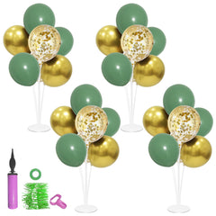 ZJDHPTY green and gold balloon stand base provides a sturdy centerpiece foundation