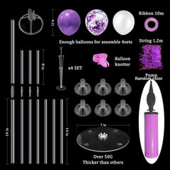 ZJDHPTY purple confetti balloons 12 inch add festive sparkle to setups