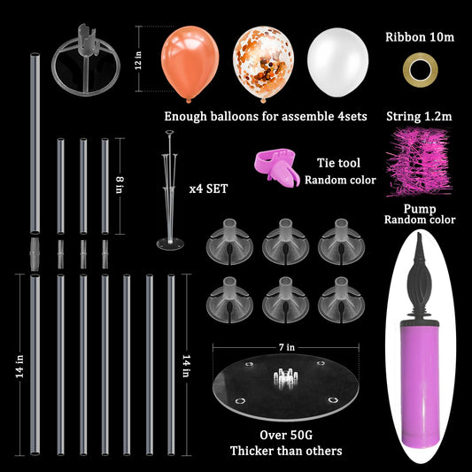 ZJDHPTY rose gold balloon stand assembly guide for quick setup
