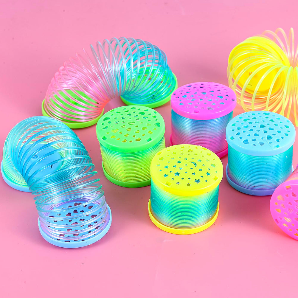 ZJDL glow in dark coil spring toy; durable and kid friendly