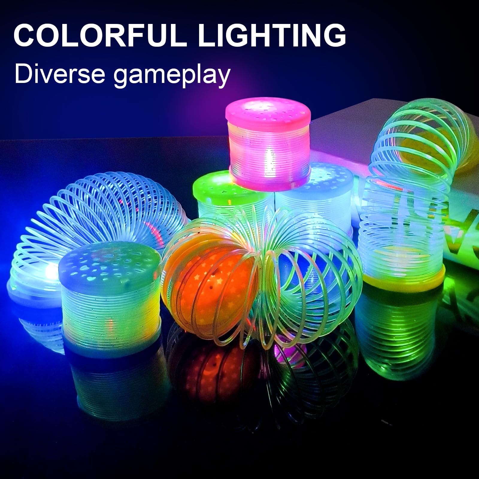 ZJDL colorful glow coil toy; perfect party favors