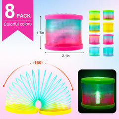 ZJDL rainbow glow coil toy; ideal for party props and photos