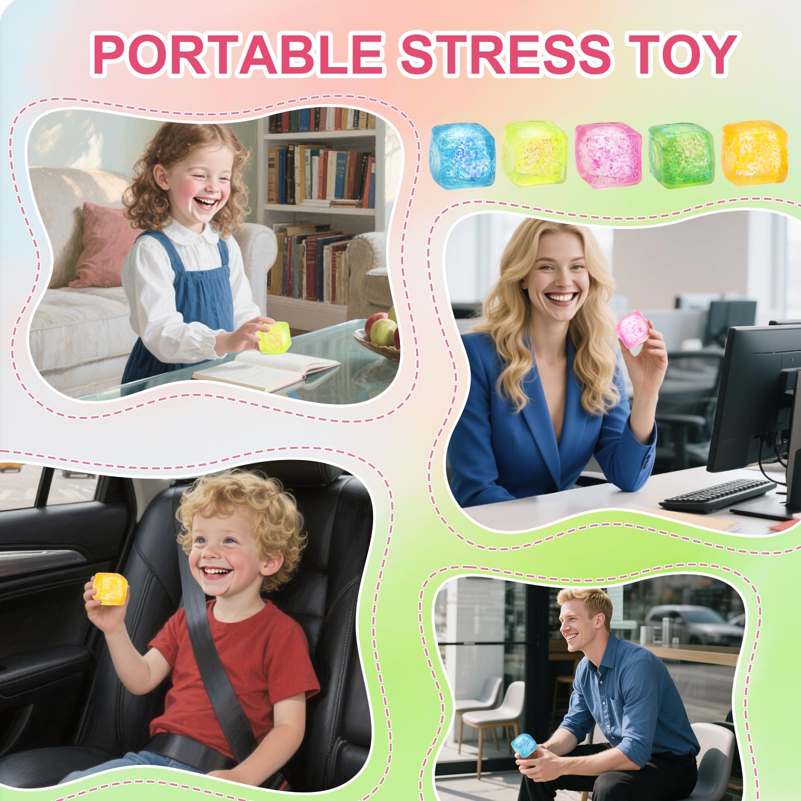 ZJDL stress cube classroom-prize easy to share as a reward.
