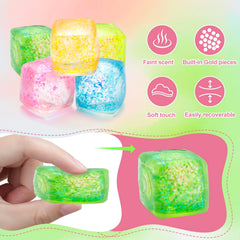 ZJDL stress cube sparkling-glitter with slow-rise texture.