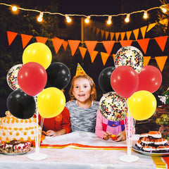12-inch confetti balloons add playful color to the display