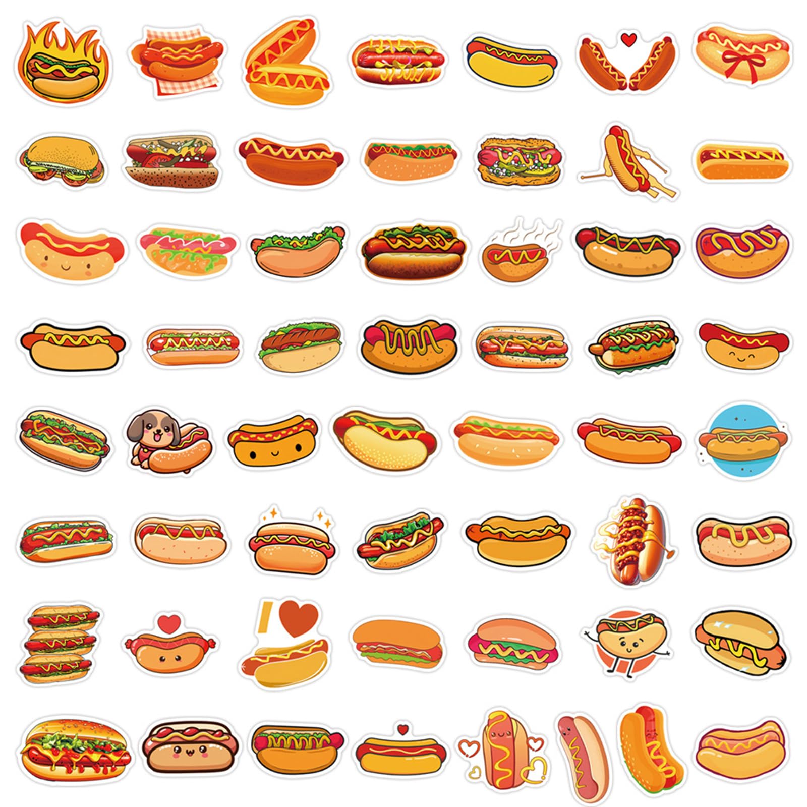 ZJJEJFST hot dog stickers on a water bottle brighten surfaces and resist moisture.