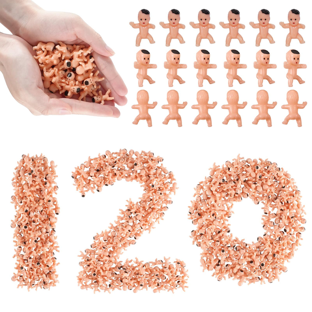 ZJJZGYXINTAI 1-inch baby figurine close-up for party games and decor