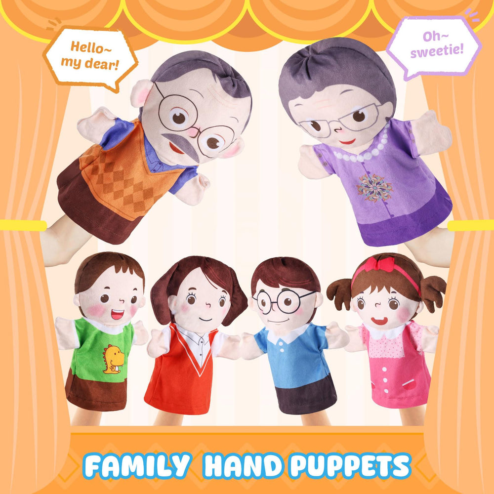ZJoey six-family puppets brother sister for engaging sibling-based scenes