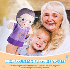 ZJoey six-family puppets working mouth feature enhances dialogue during play