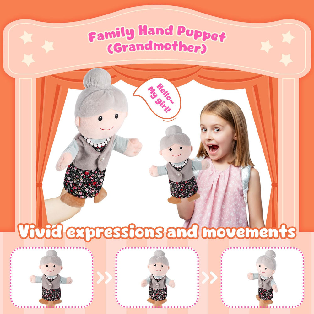 ZJoey 12inch movable-mouth puppet enhances pretend play.