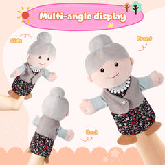 ZJoey grandpa-a hand puppet in vibrant colors for role-play.