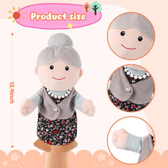 ZJoey mom-dad hand puppet set promotes interactive storytelling and play.