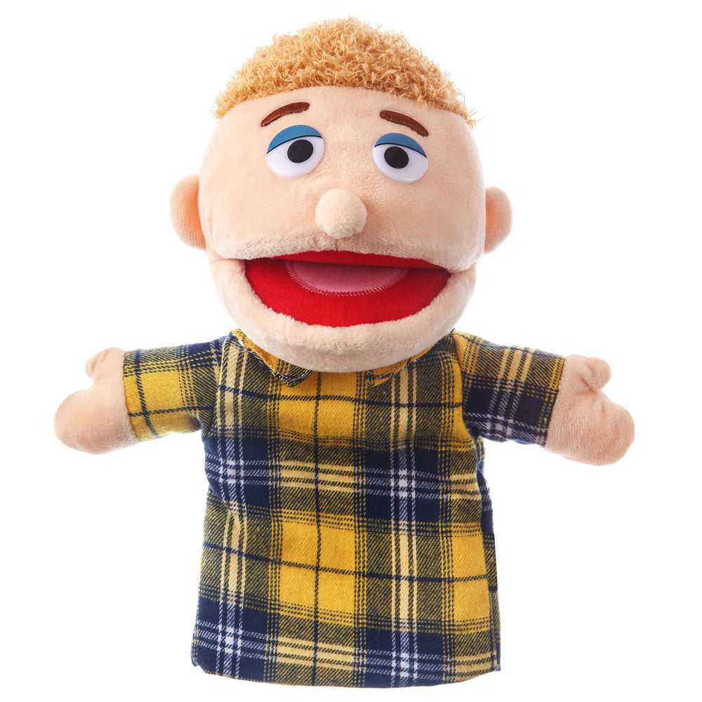 ZJoey 12-inch family puppets for storytelling and imaginative play.