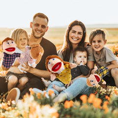ZJoey puppets storytelling setup invites bedtime stories and classroom activities.