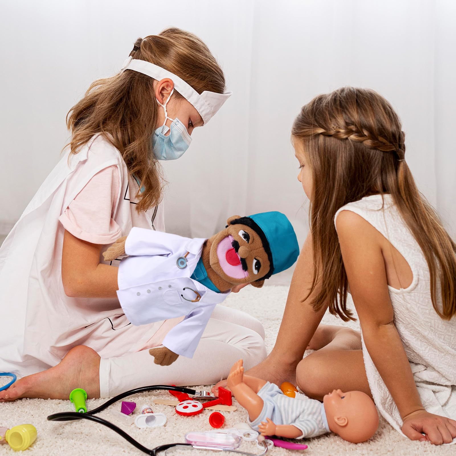 ZJoey hand puppet athlete supports active role-play and cooperative games