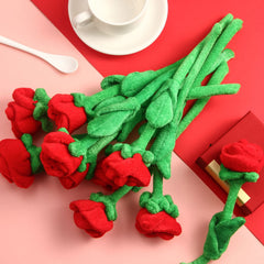 ZJoey plush red rose set of 10-pcs elevates gifting and romance.