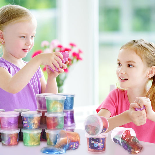 ZJOFP Bulk color slime pack for classroom crafts and group activities.