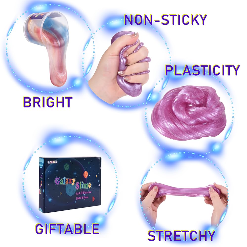 ZJOFP Soft stretchy slime texture for satisfying knead and squeeze play.