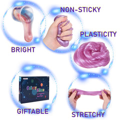 ZJOFP Soft stretchy slime texture for satisfying knead and squeeze play.