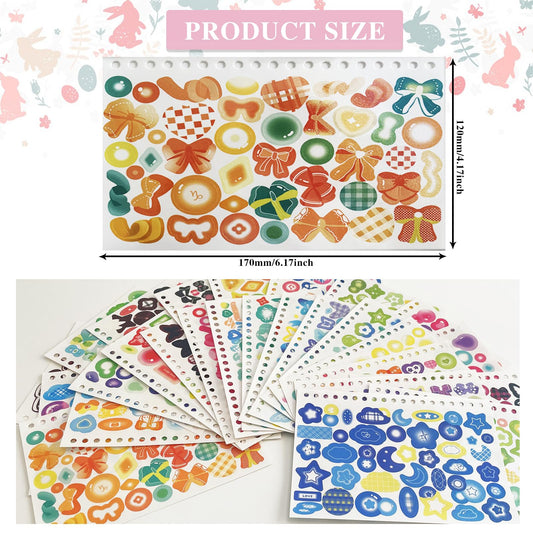 ZJWZSLI Kpop sticker book page preview showcases thousands of patterns for journals.