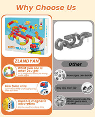 ZLANDYAN dual-train magnetic setup during play enhances creative exploration
